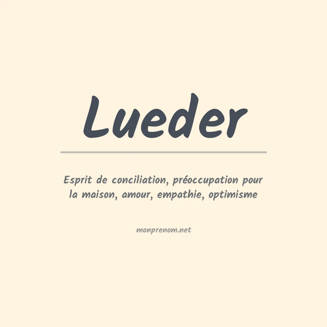 Prénom Lueder