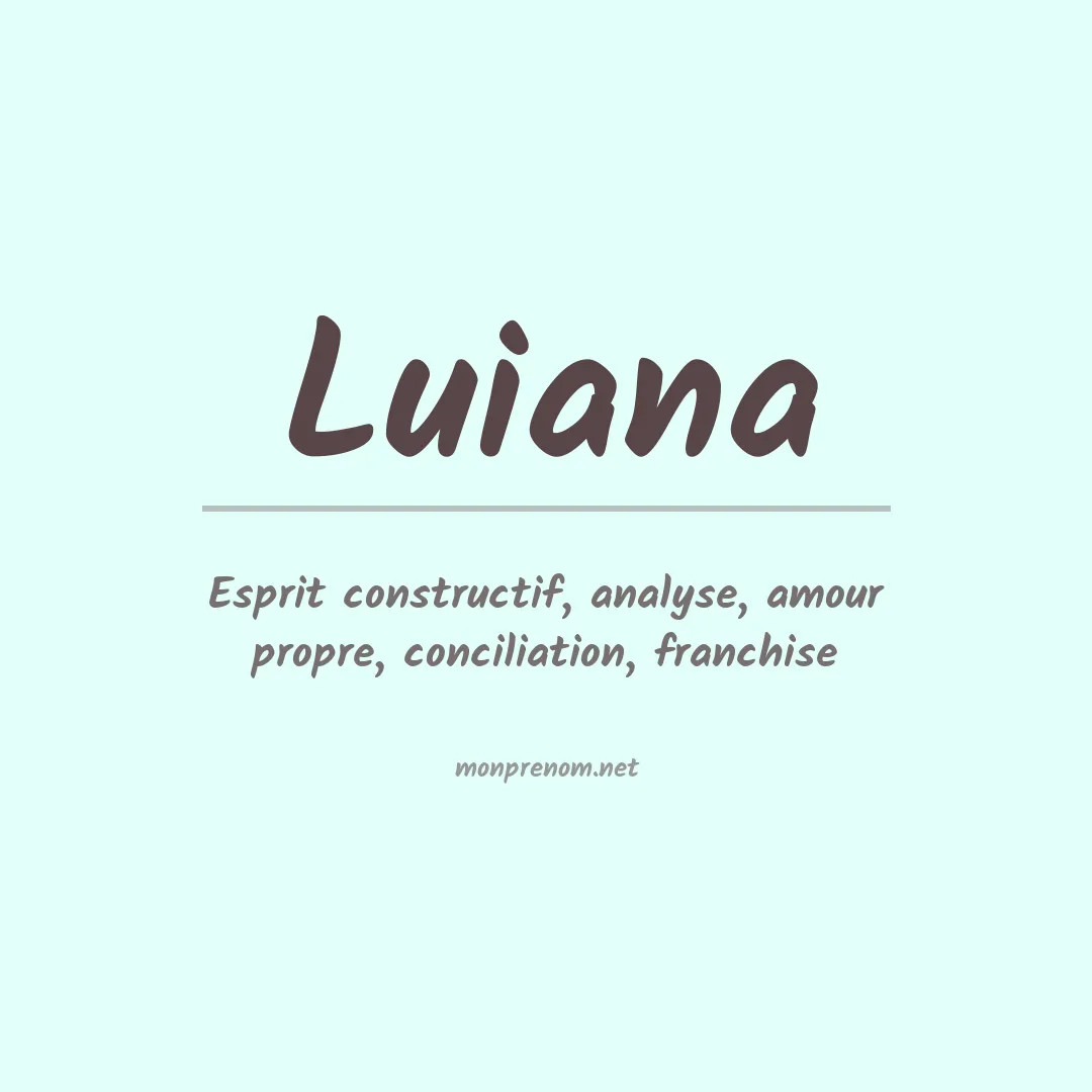 Prénom Luiana