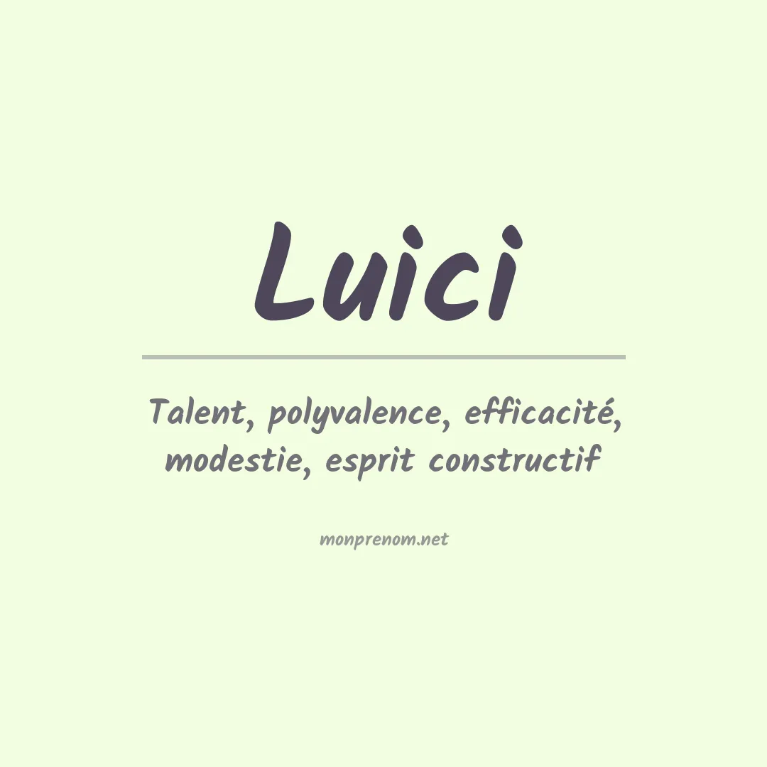 Signification du prénom Luici