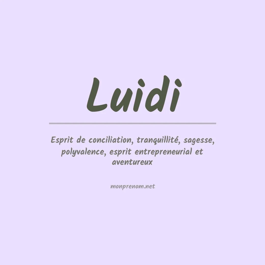 Prénom Luidi