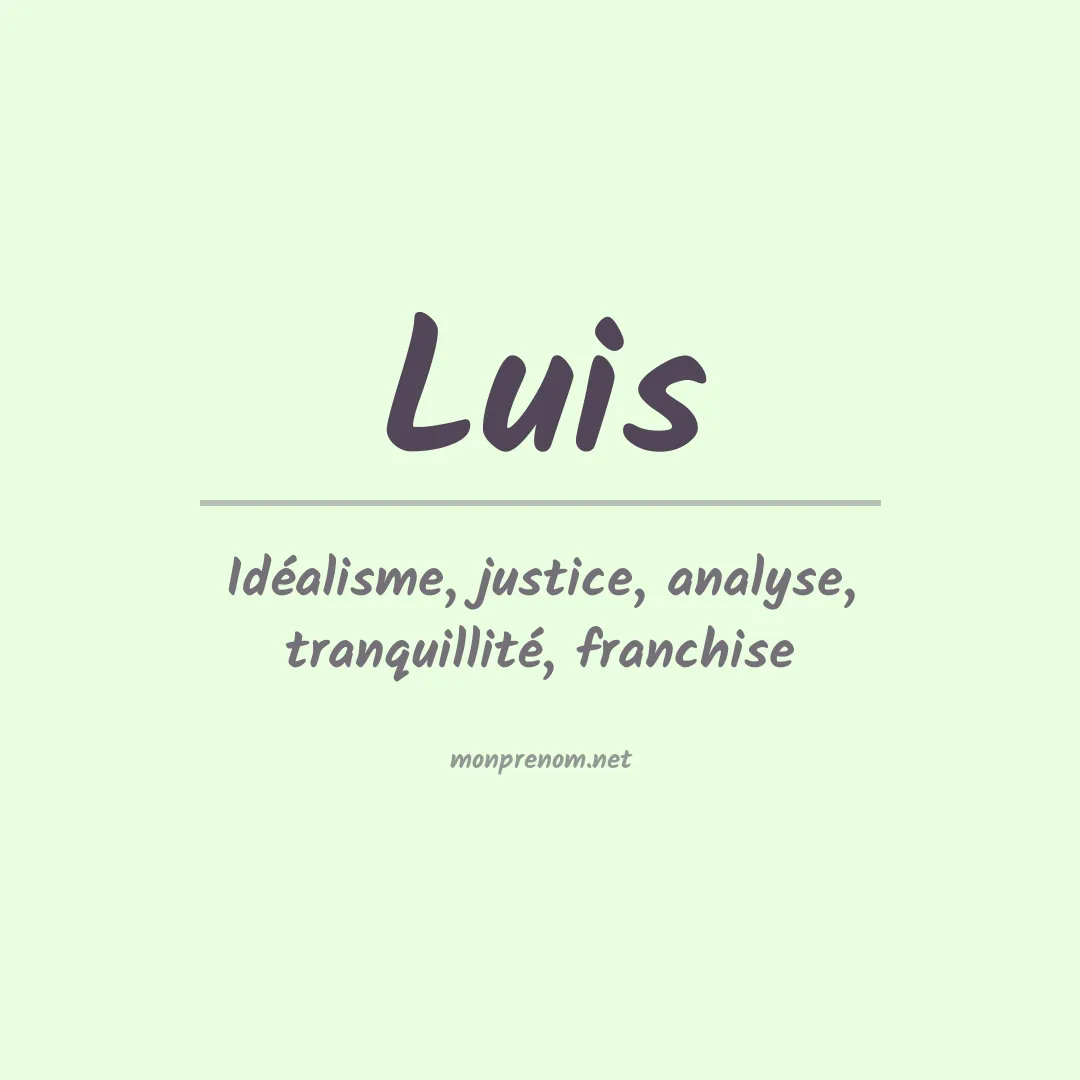 Prénom Luis