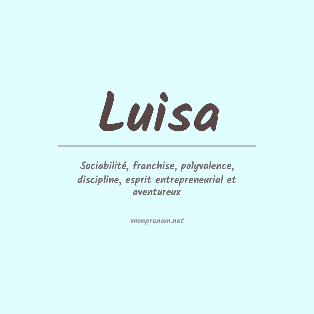 Prénom Luisa
