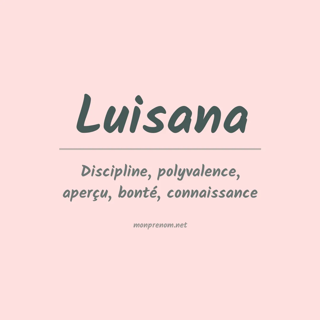 Prénom Luisana
