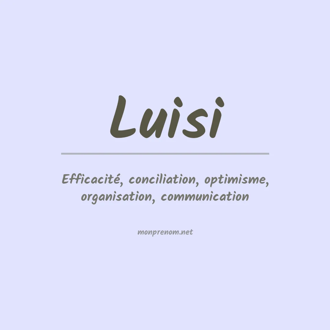 Prénom Luisi