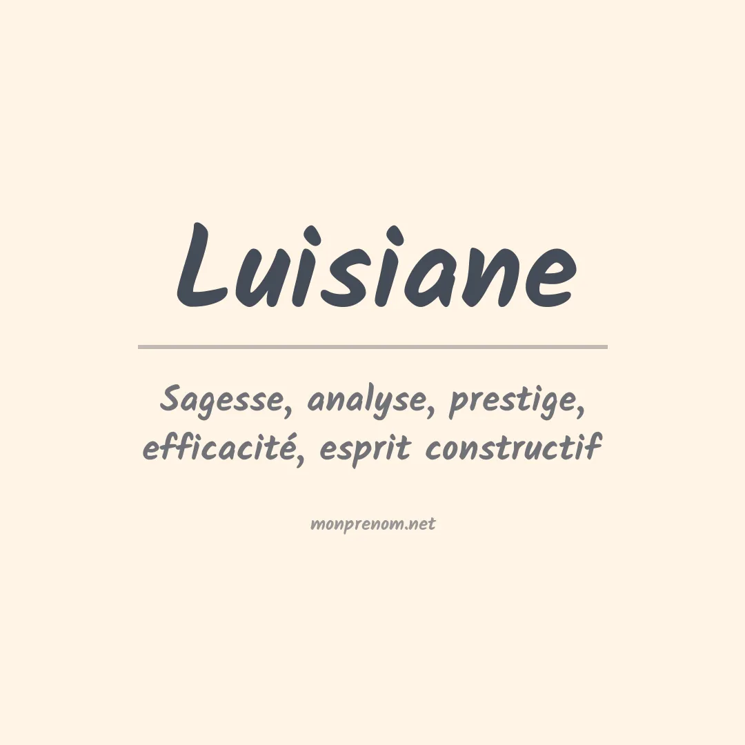Prénom Luisiane