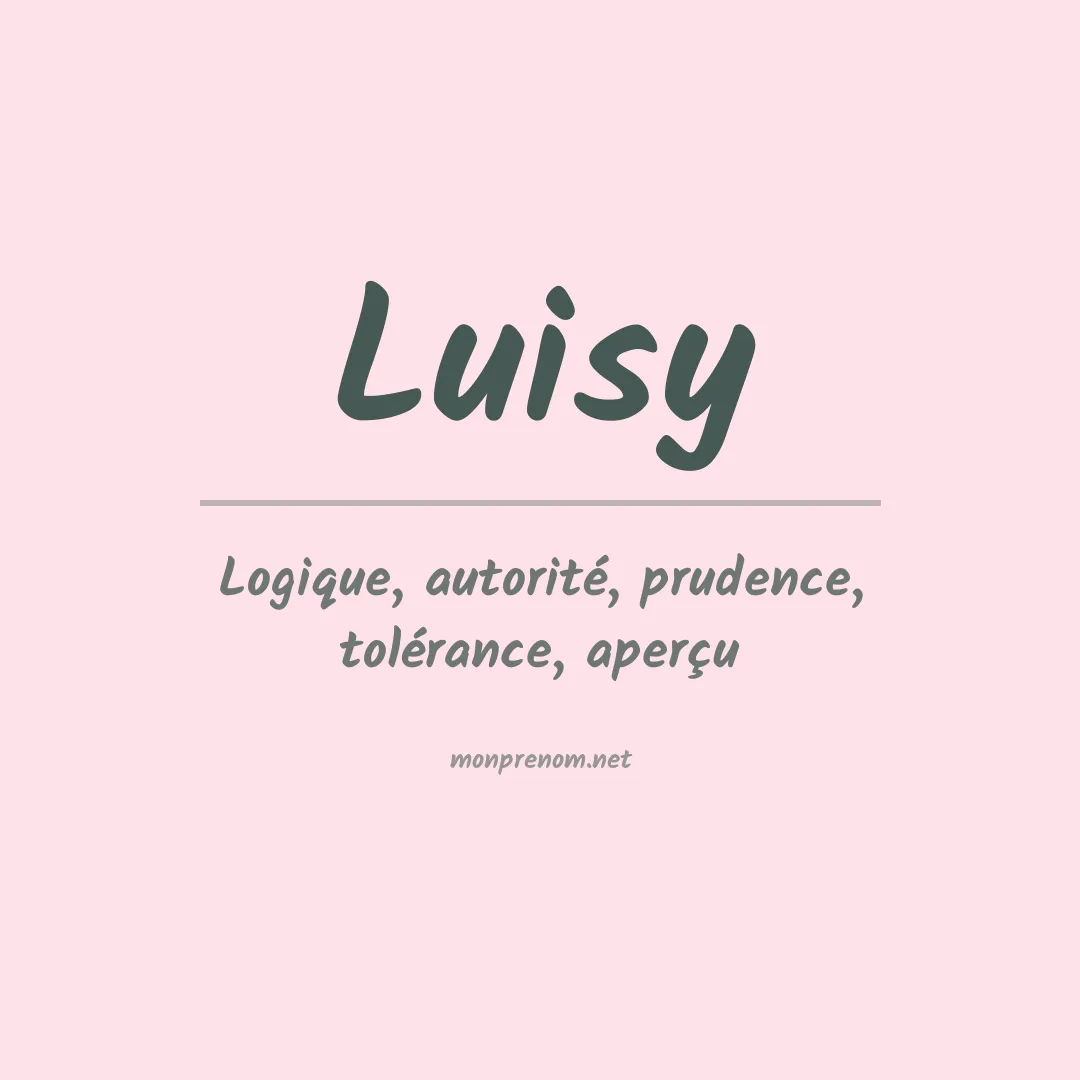 Prénom Luisy