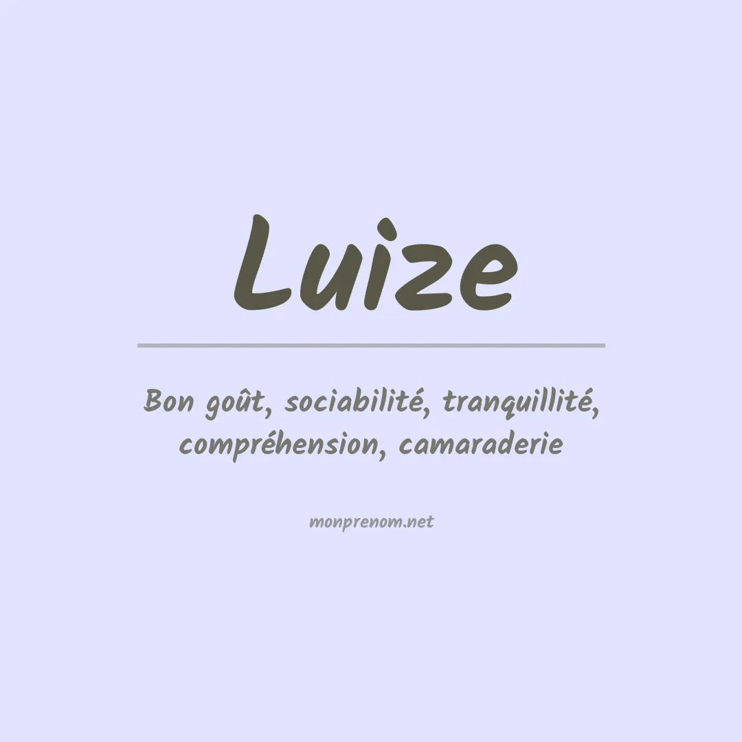 Prénom Luize