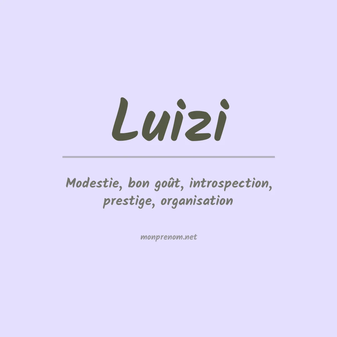 Prénom Luizi