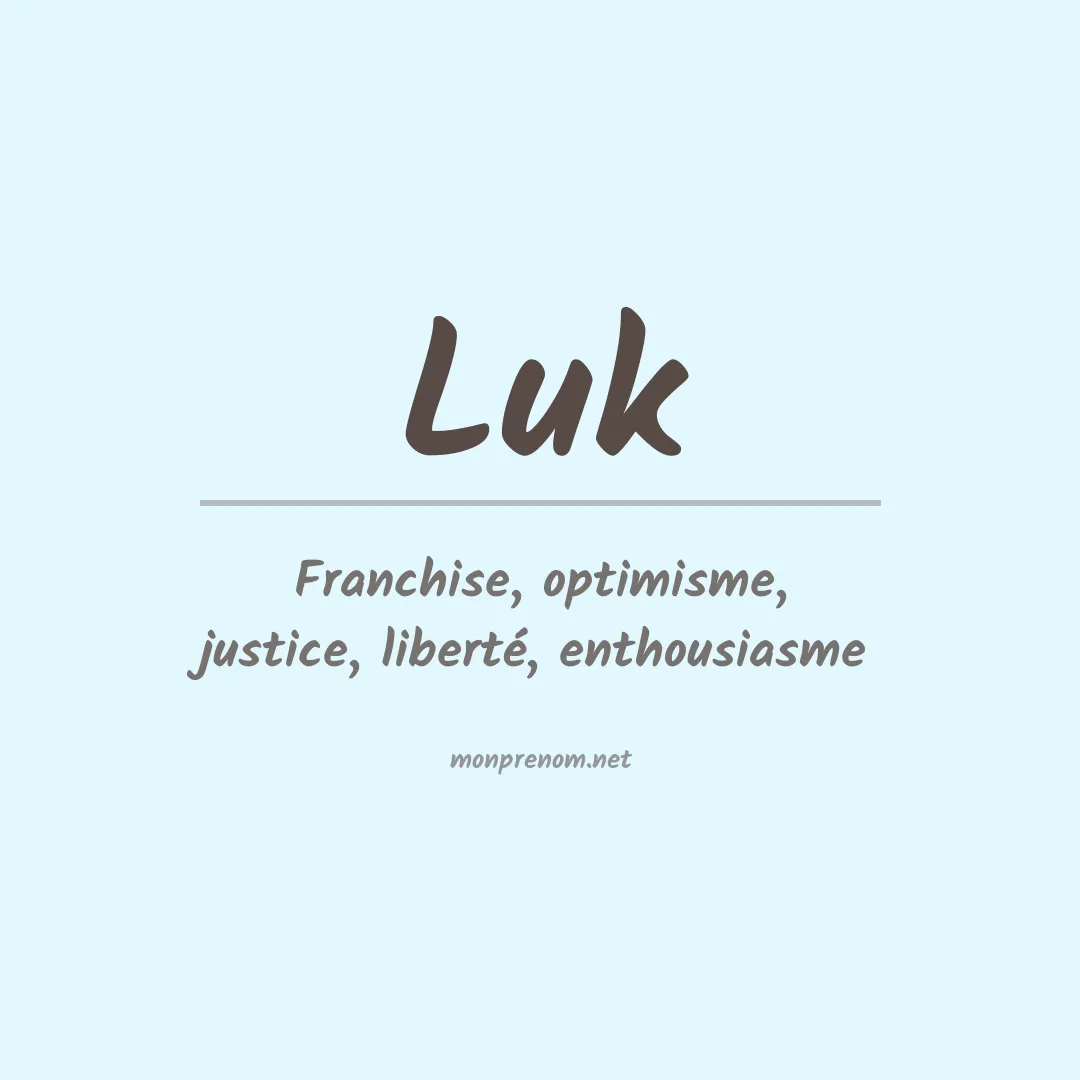 Prénom Luk