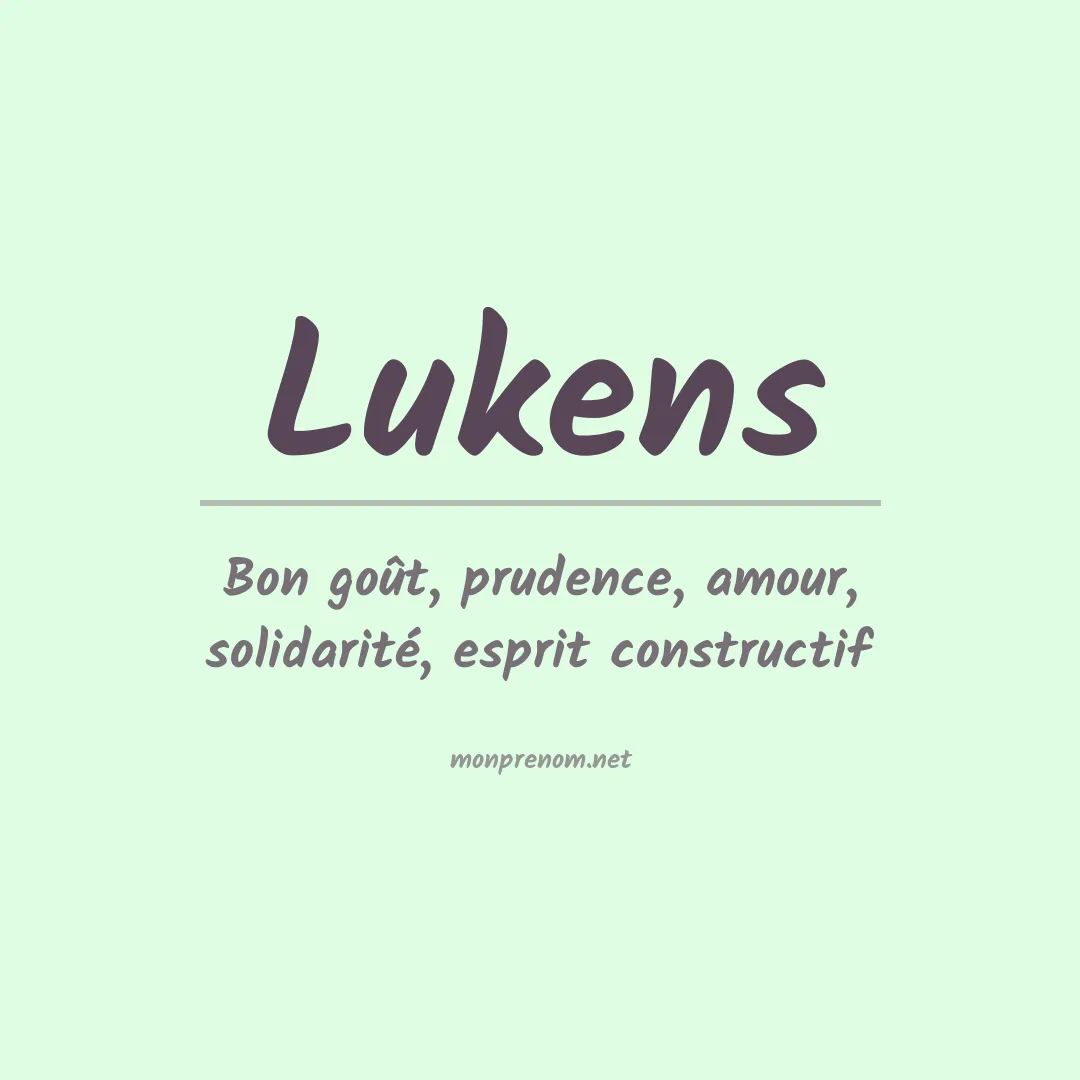 Prénom Lukens