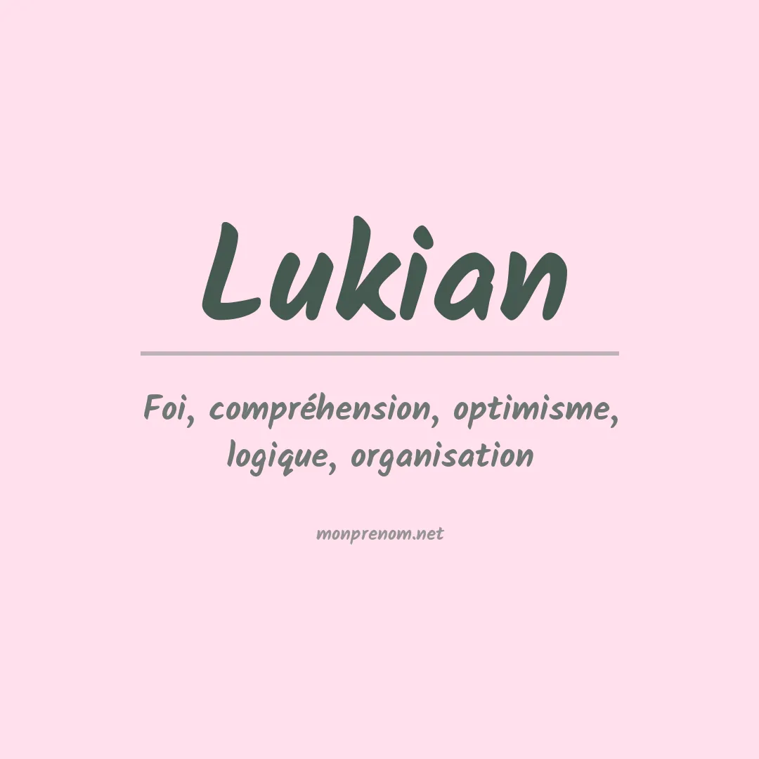 Prénom Lukian