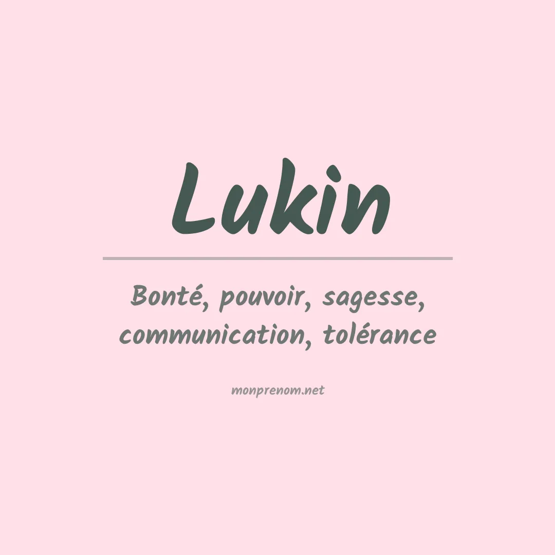 Prénom Lukin