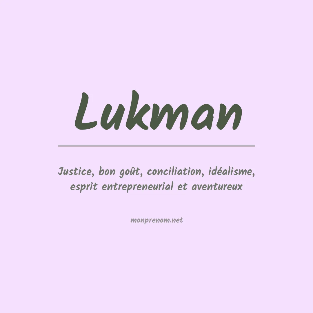 Prénom Lukman