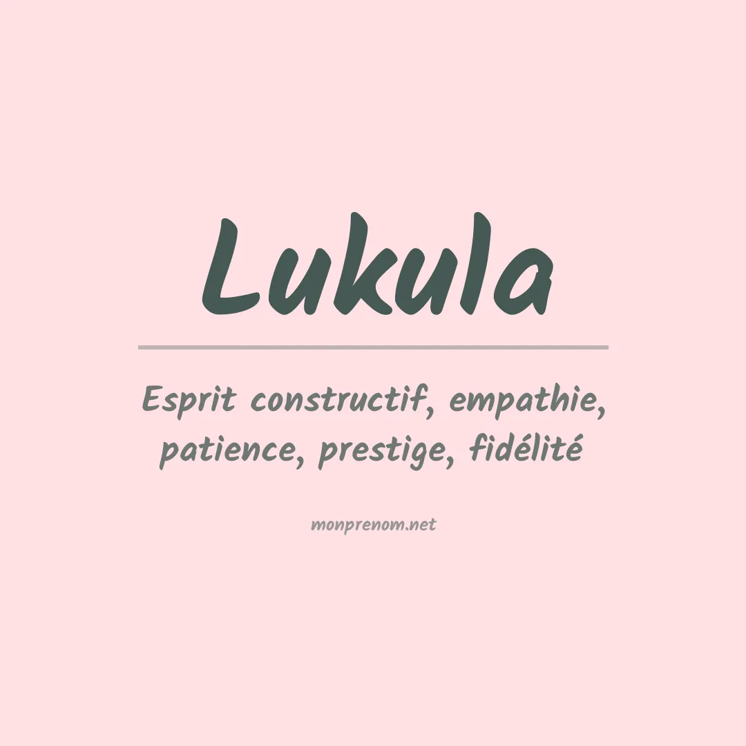 Prénom Lukula