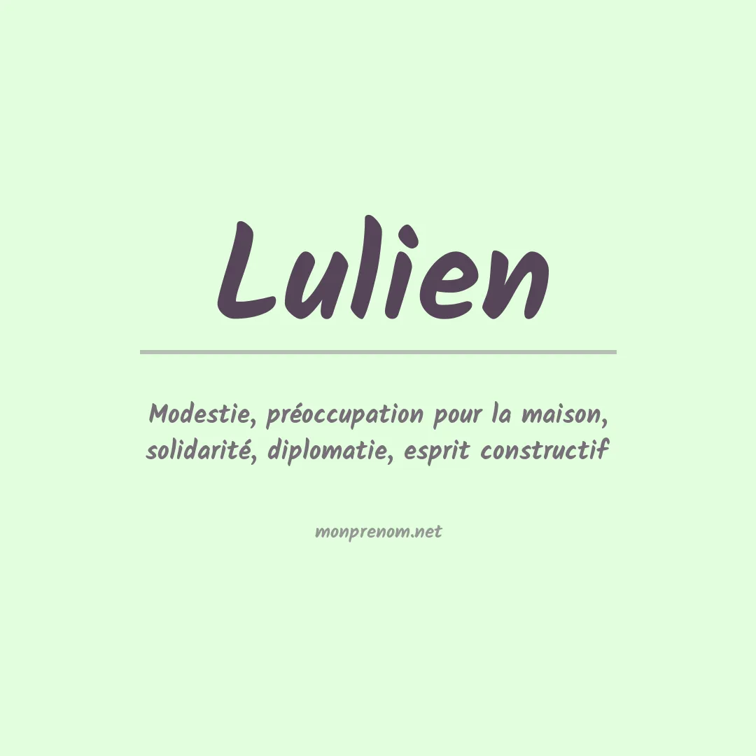 Signification du prénom Lulien