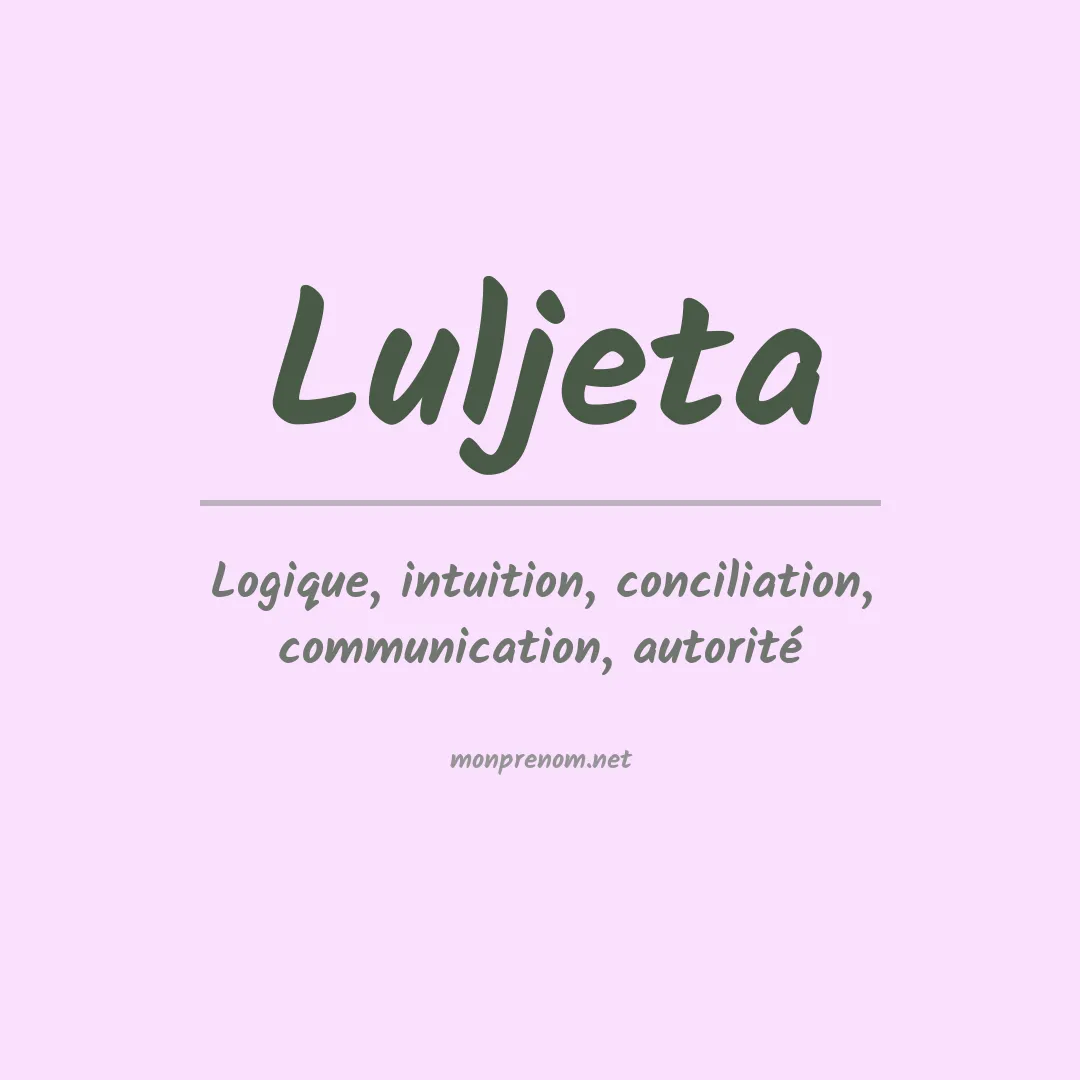 Signification du prénom Luljeta