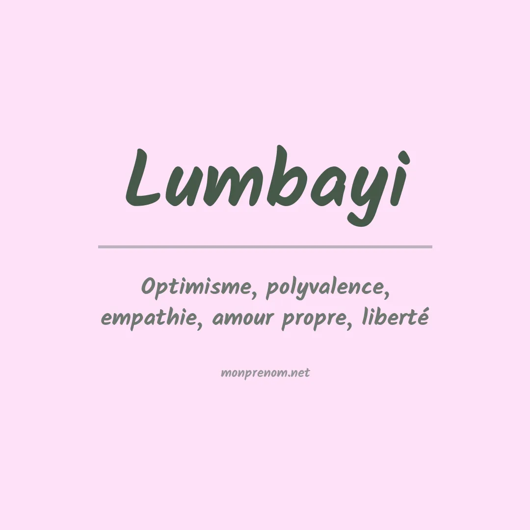 Prénom Lumbayi