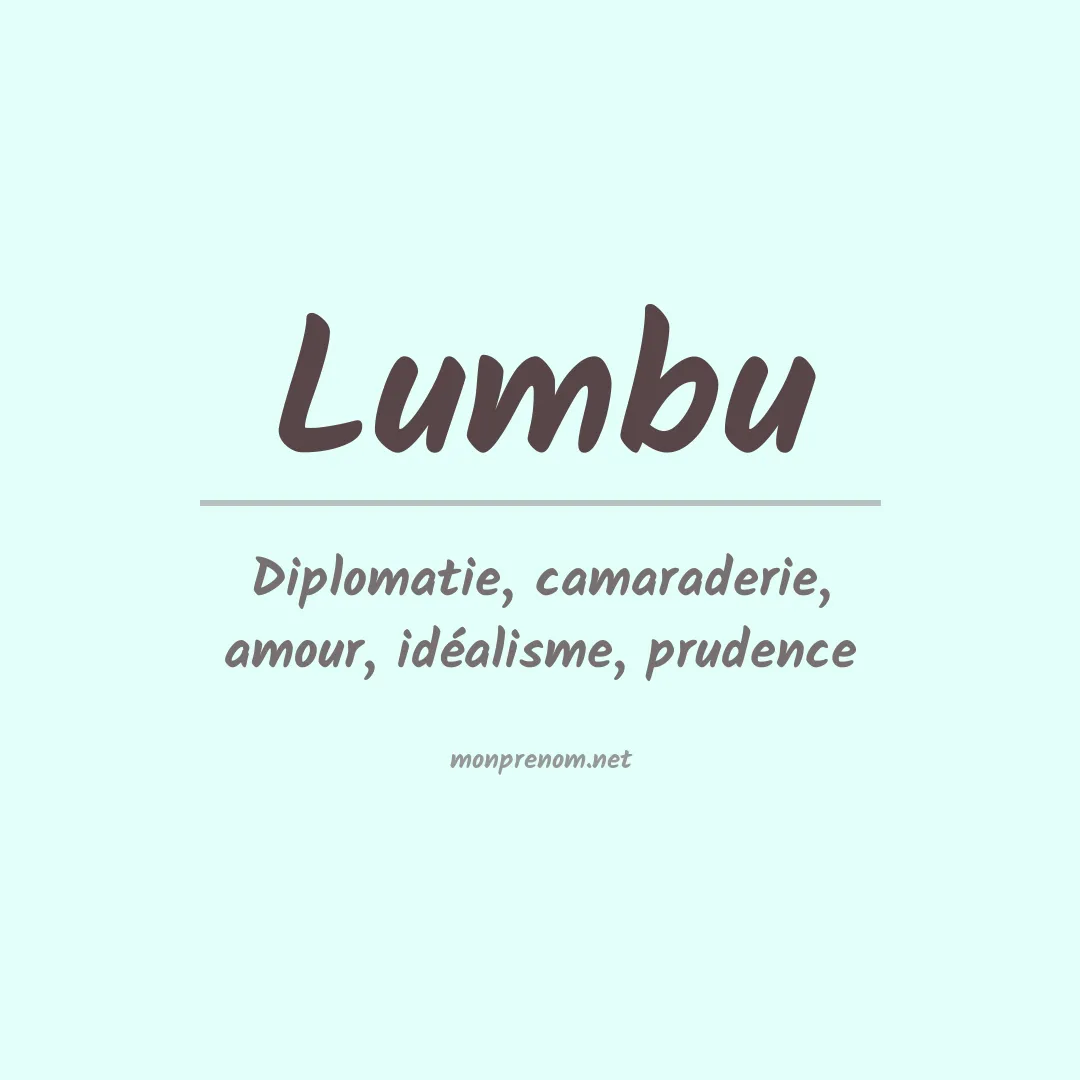 Signification du prénom Lumbu