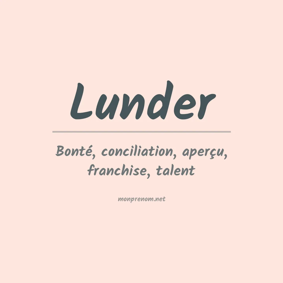 Prénom Lunder