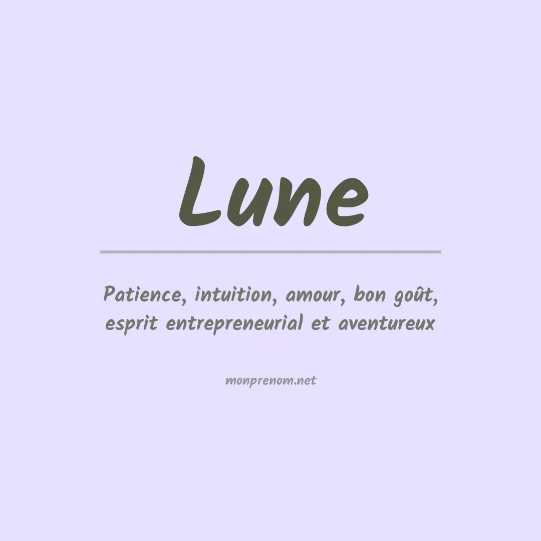 Signification du prénom Lune