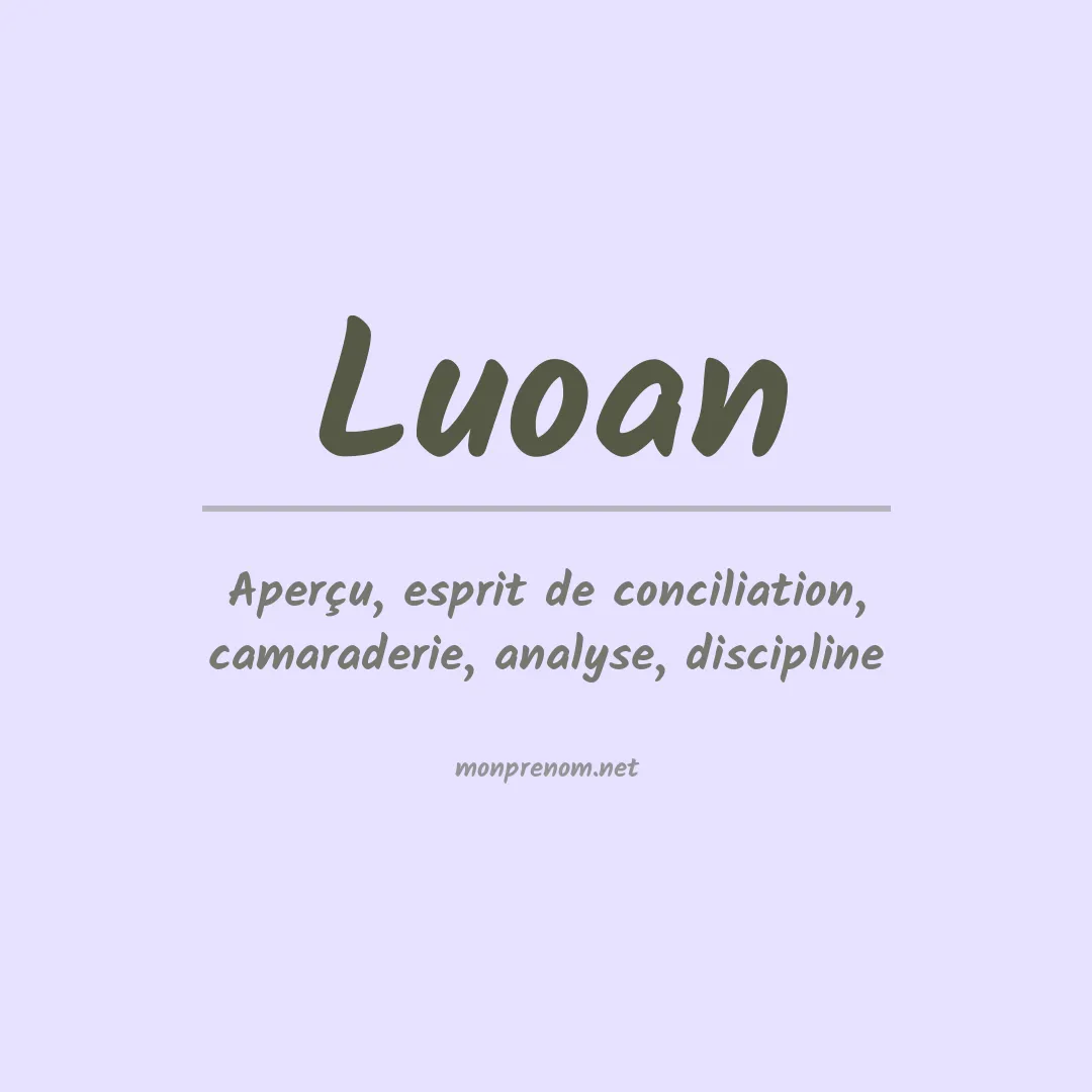Signification du prénom Luoan