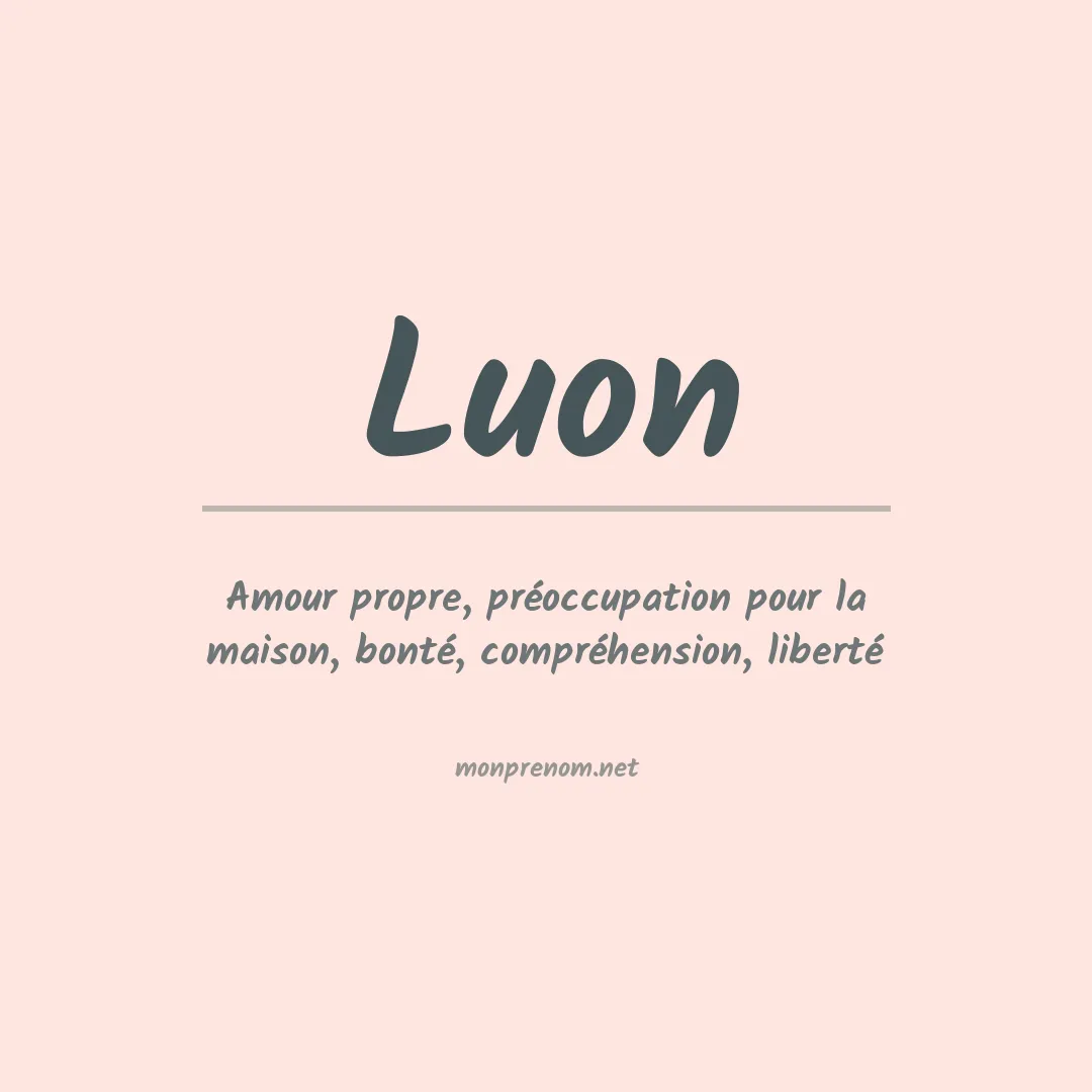 Signification du prénom Luon