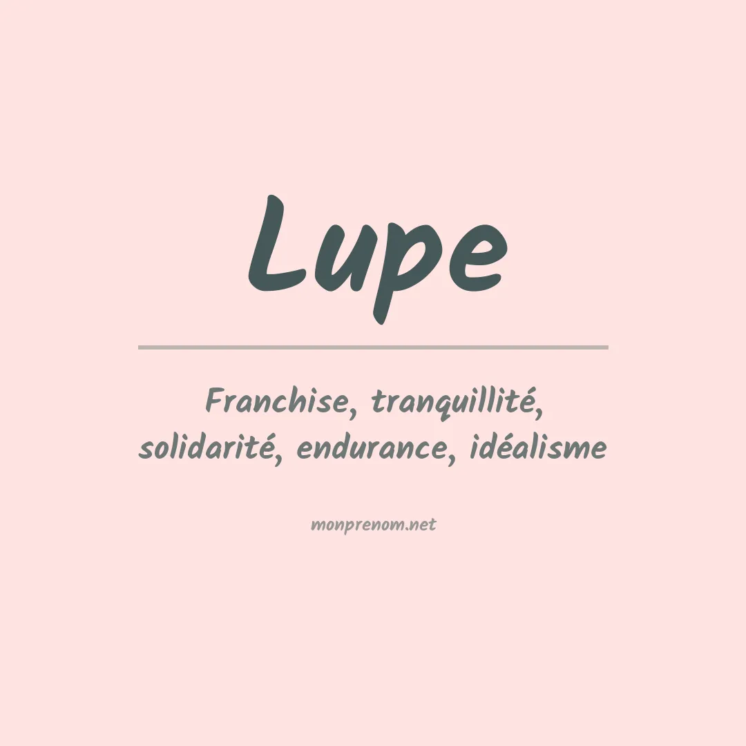 Prénom Lupe