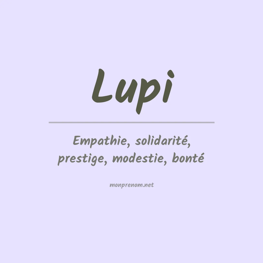 Prénom Lupi
