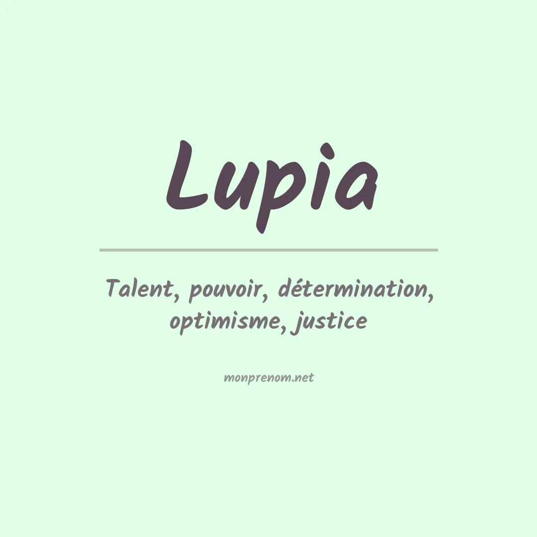 Prénom Lupia