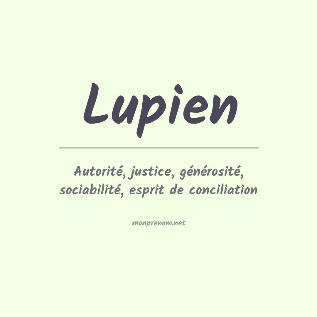 Prénom Lupien