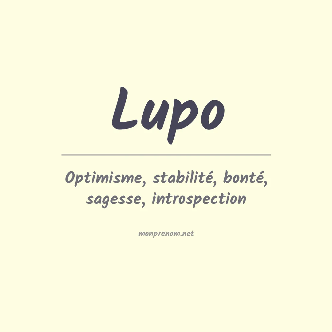 Prénom Lupo
