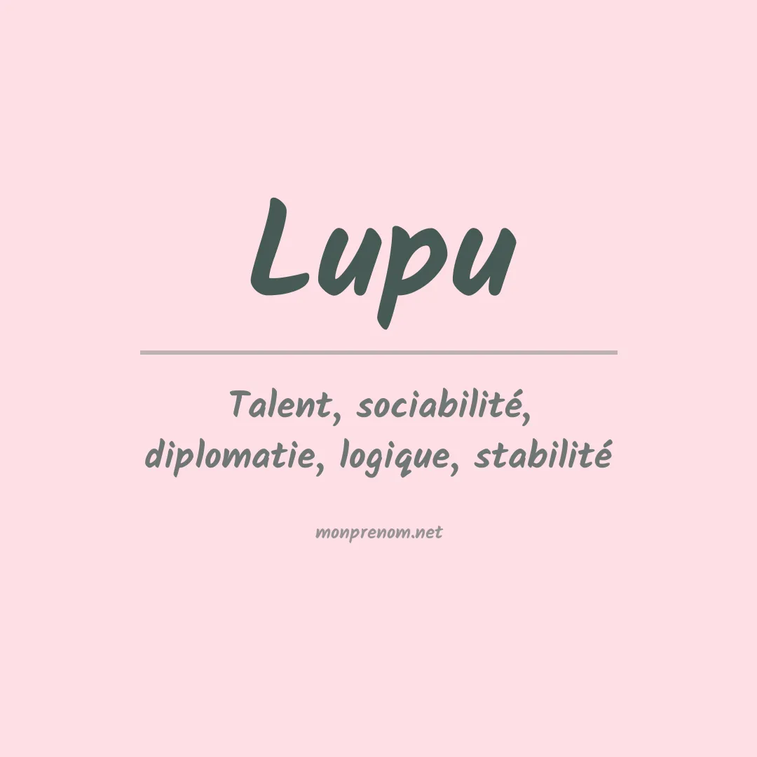 Prénom Lupu