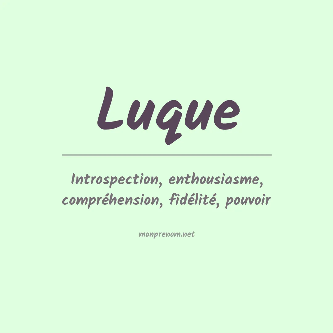 Prénom Luque
