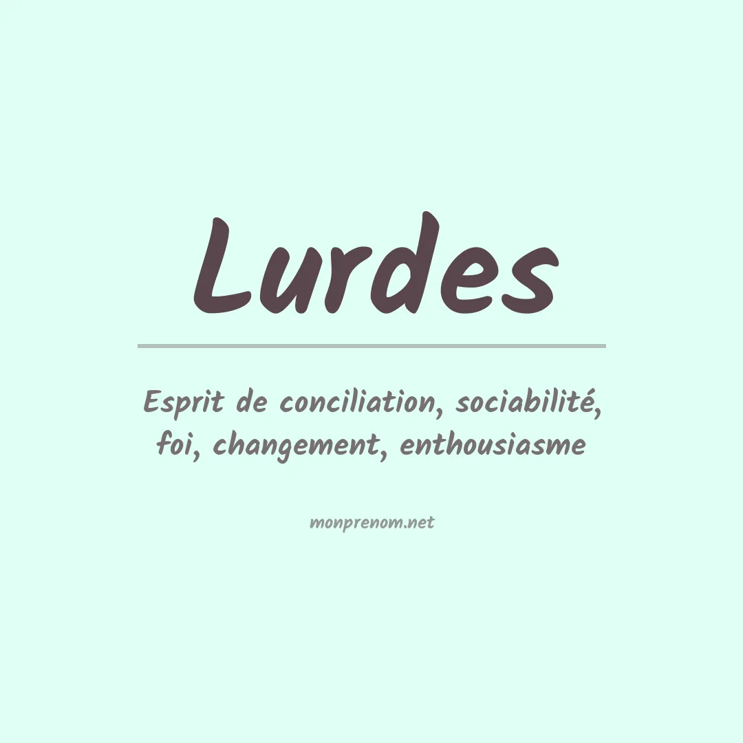 Prénom Lurdes