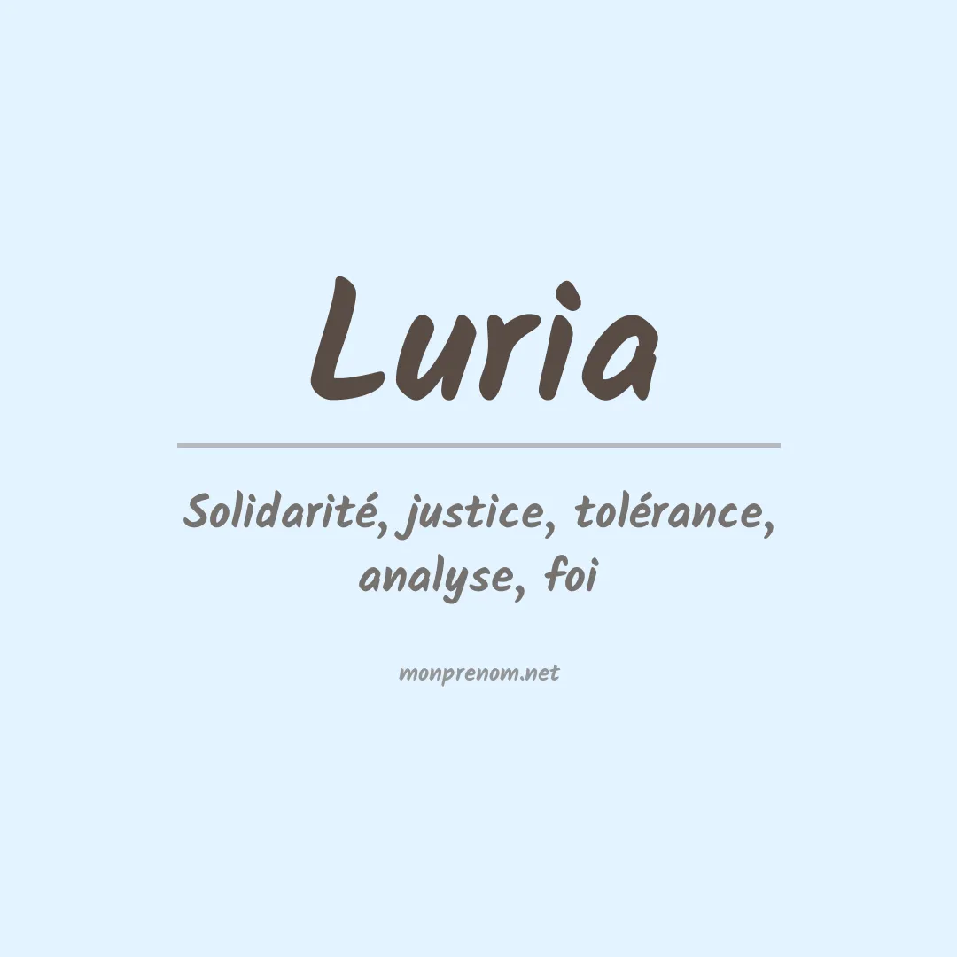 Prénom Luria