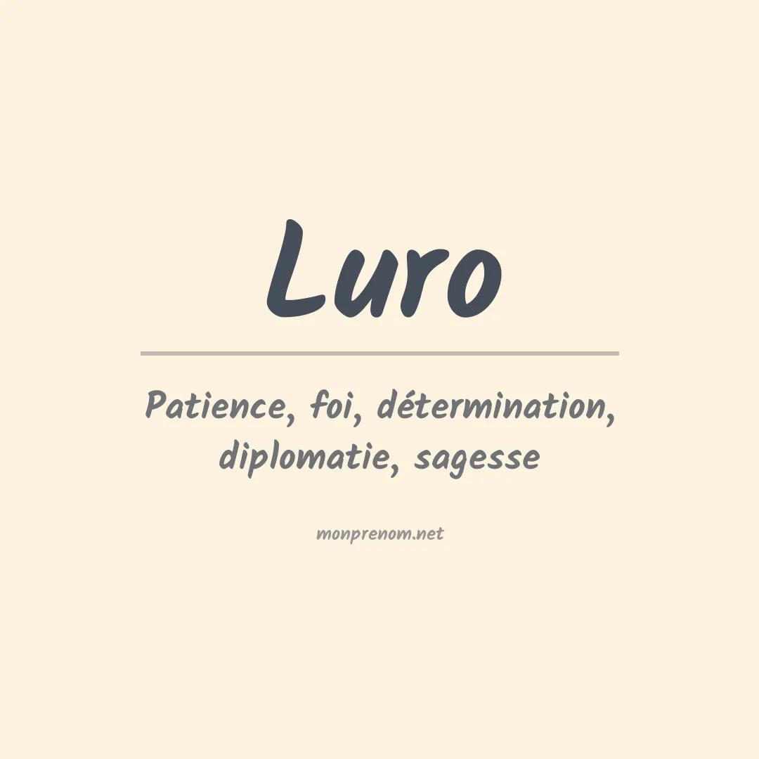 Prénom Luro