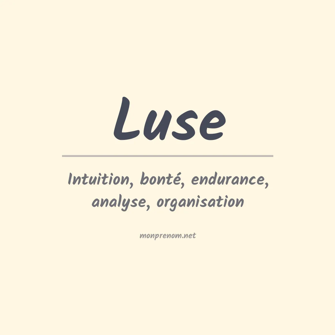 Prénom Luse