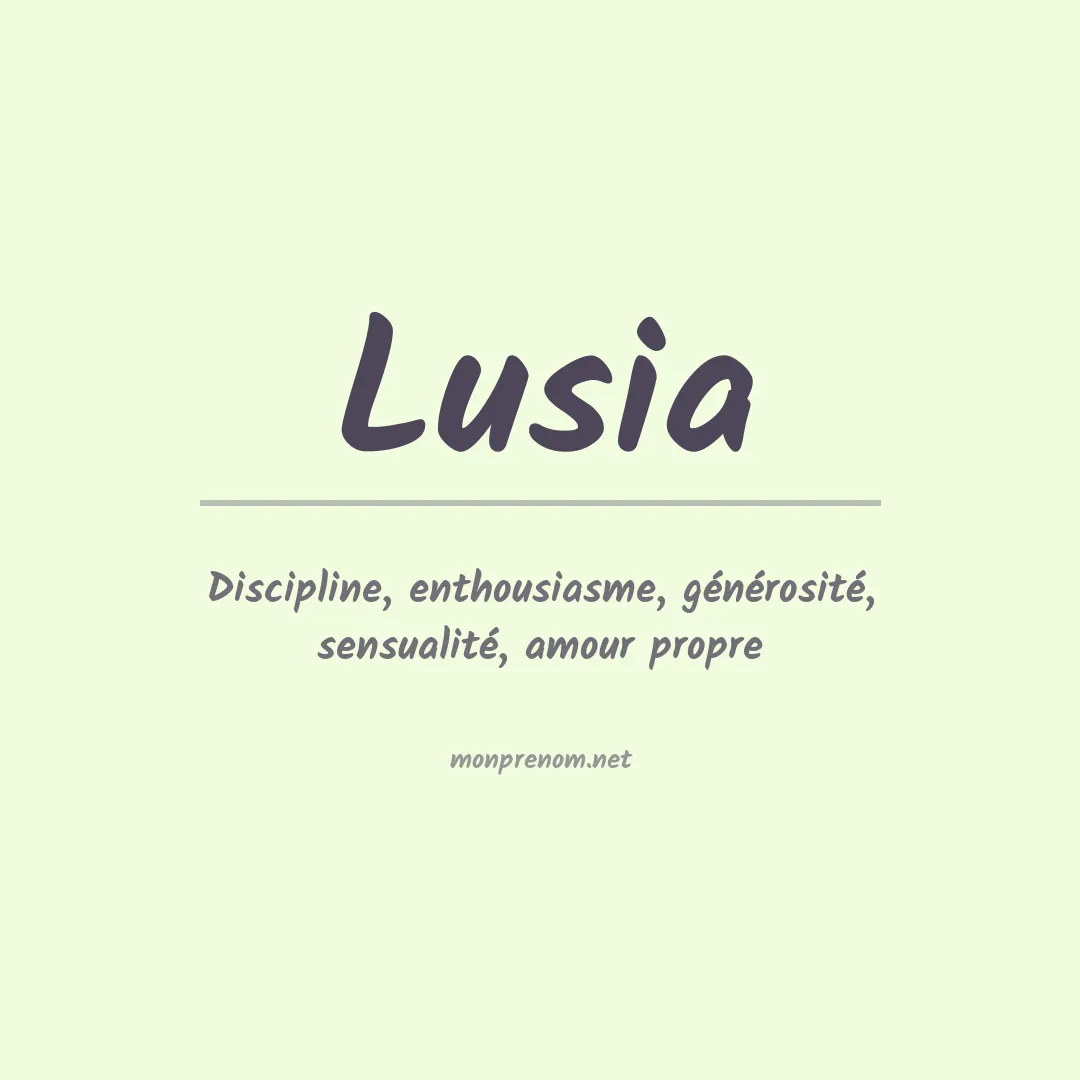 Prénom Lusia