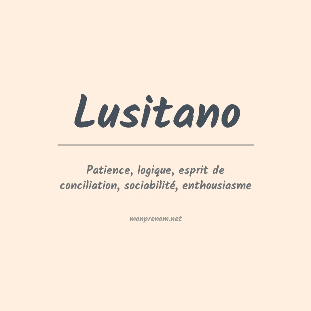 Signification du prénom Lusitano