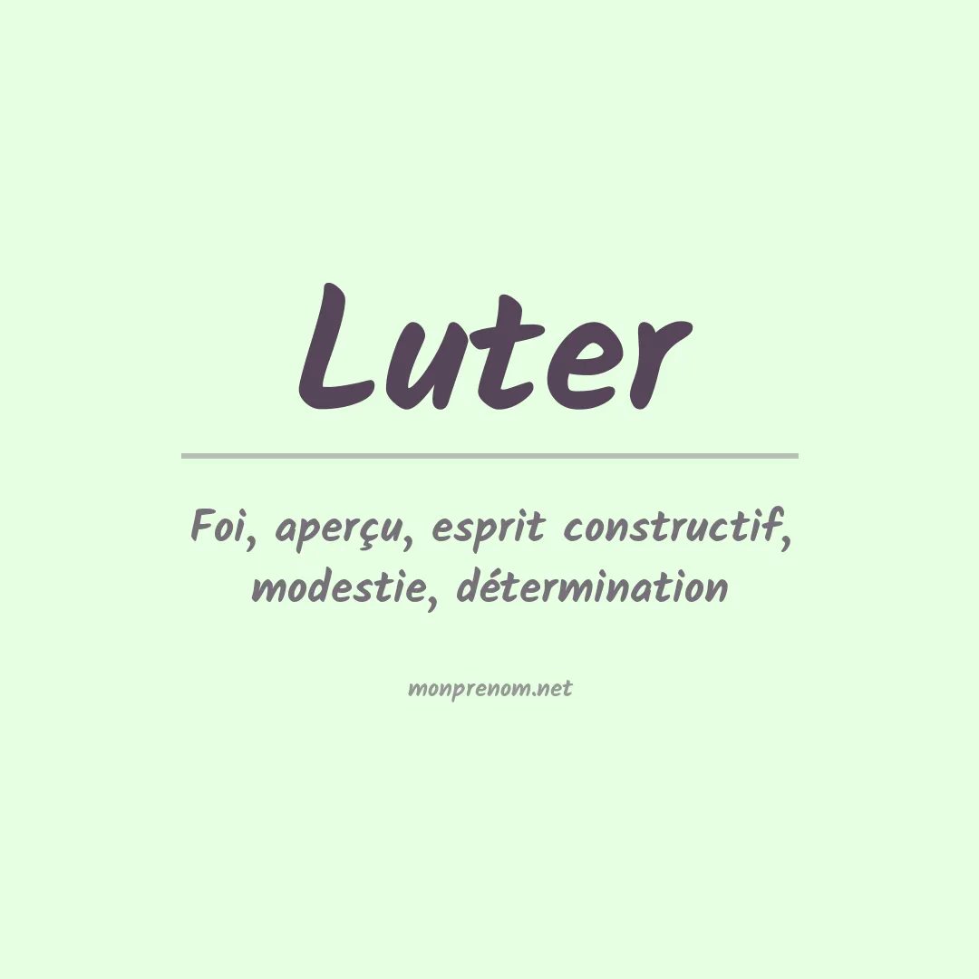 Prénom Luter
