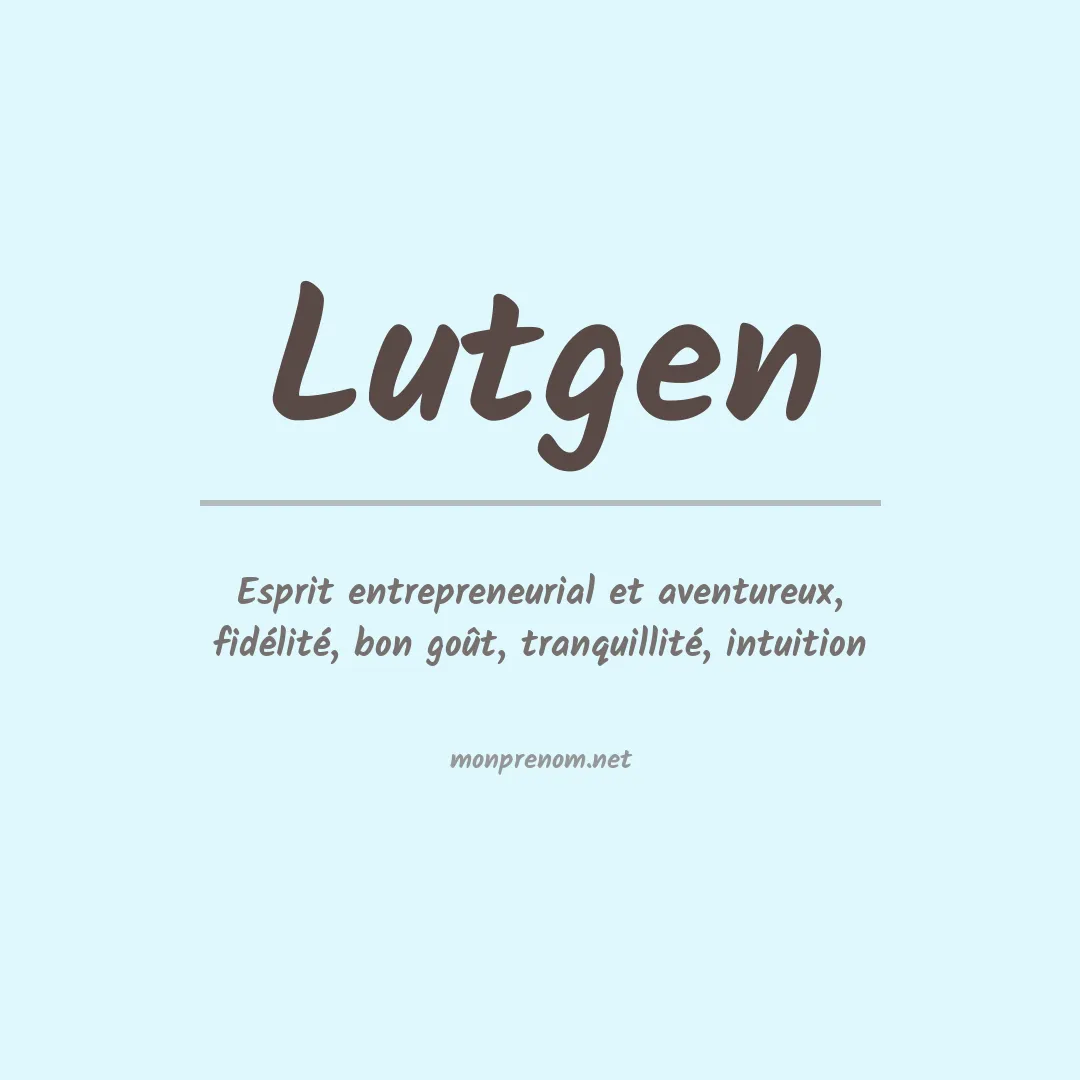 Prénom Lutgen
