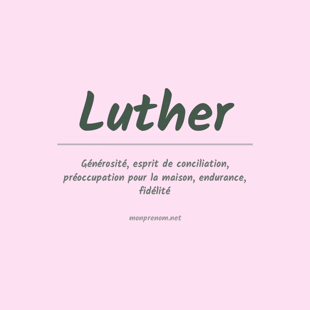 Prénom Luther