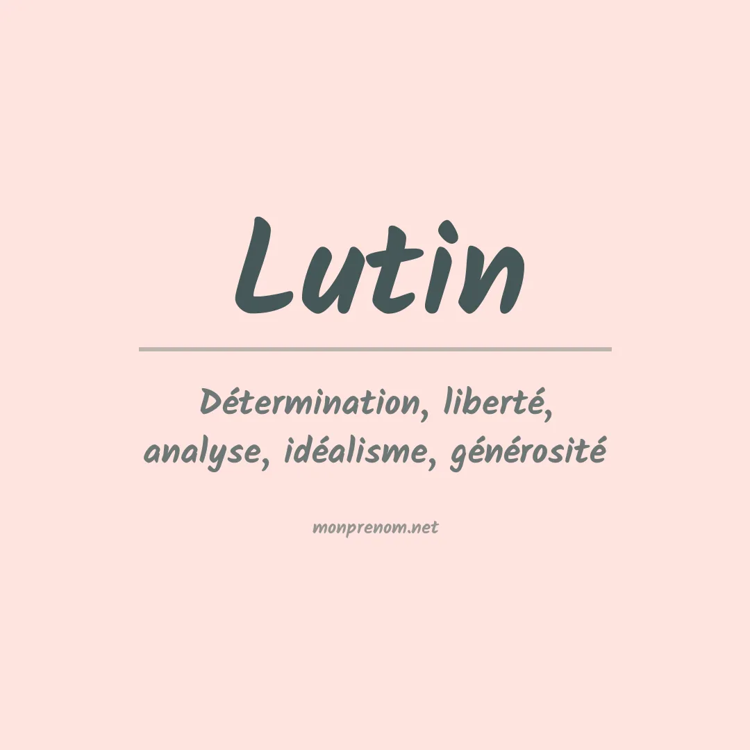 Signification du prénom Lutin