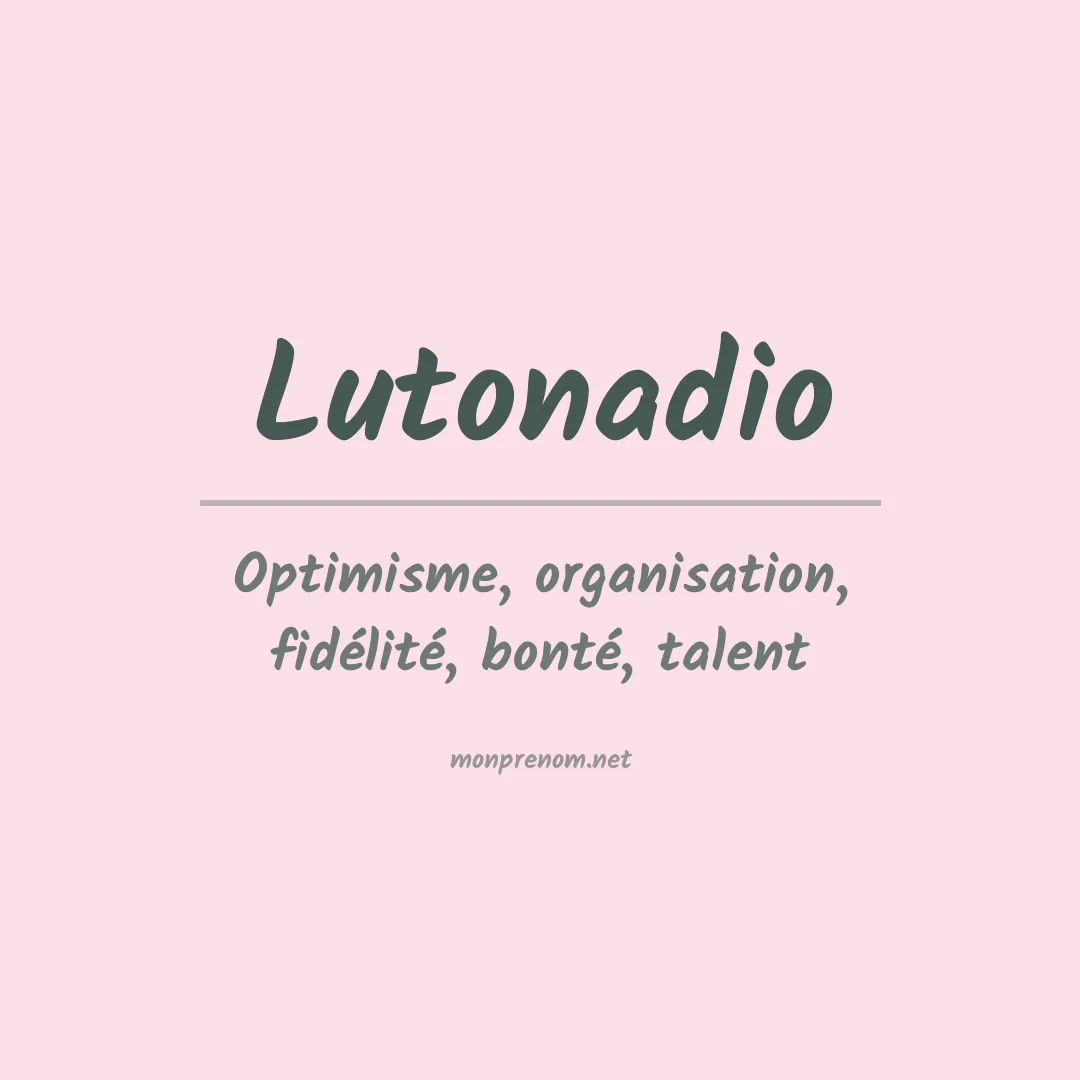 Prénom Lutonadio