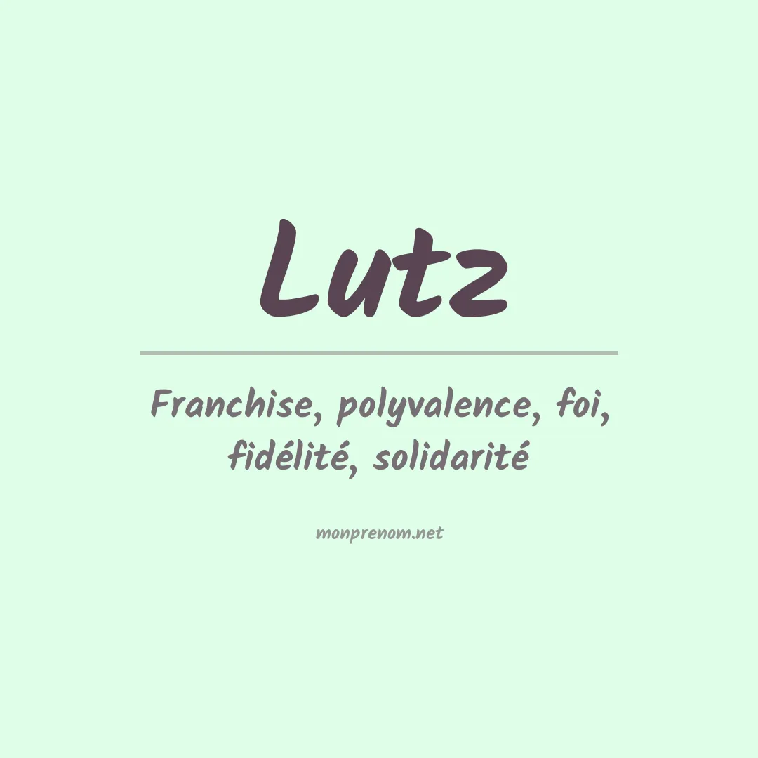 Prénom Lutz