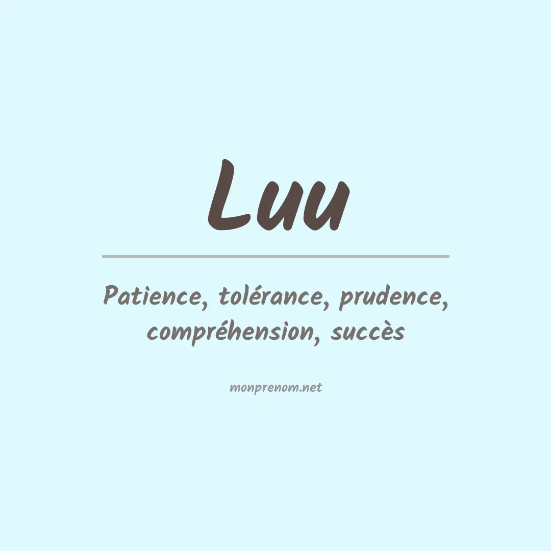Prénom Luu
