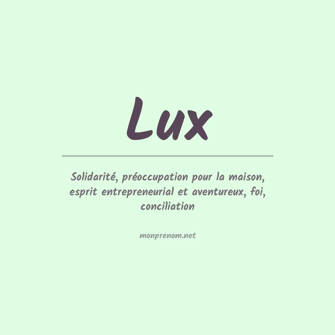 Prénom Lux