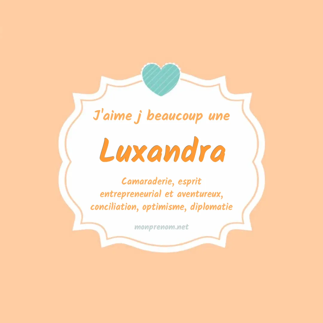 J'aime beaucoup Luxandra
