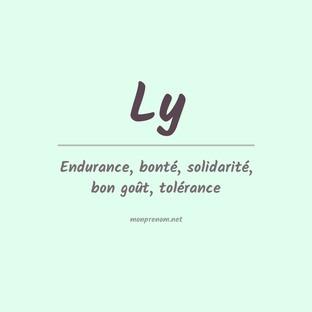 Prénom Ly
