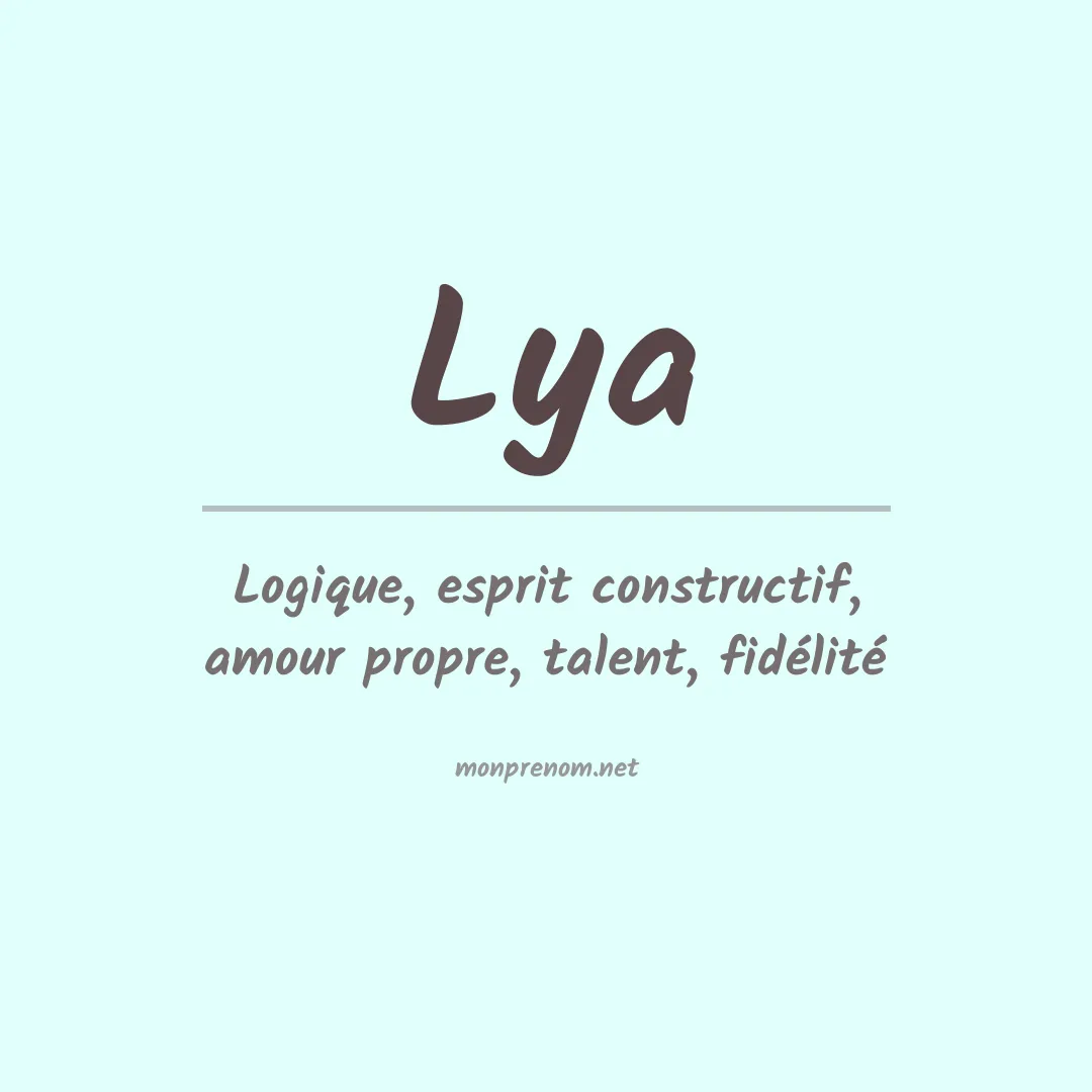 Prénom Lya
